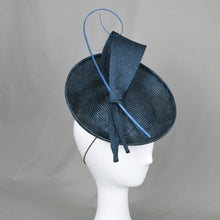 Load image into Gallery viewer, View of right side of navy saucer