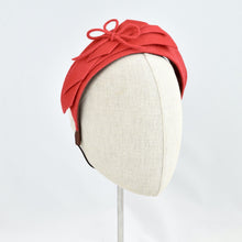 Load image into Gallery viewer, Red fur felt holiday headband