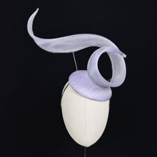 Load image into Gallery viewer, Fascinator with lavender crinoline swirl