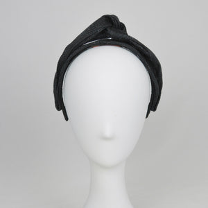Front view of black headband